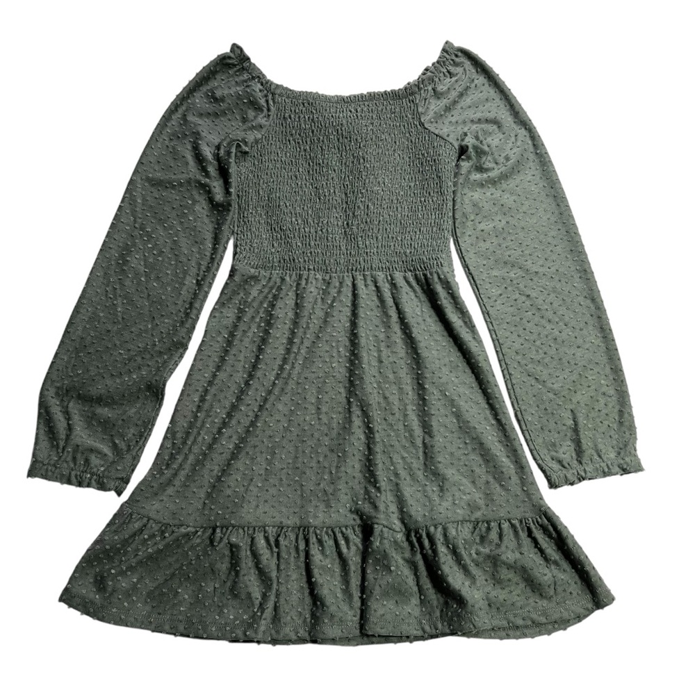 Elegant Kids' Long Sleeve‎ Dress in Green